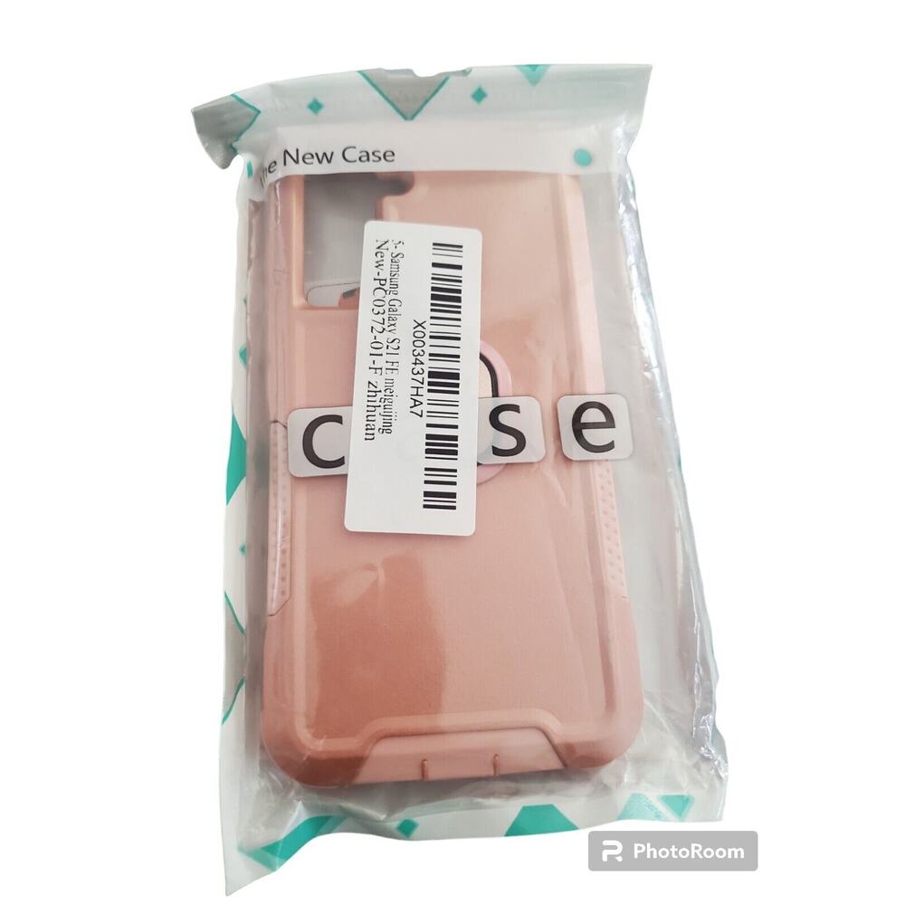 Phone Case With Ring Samsung S21 Fe-Pink